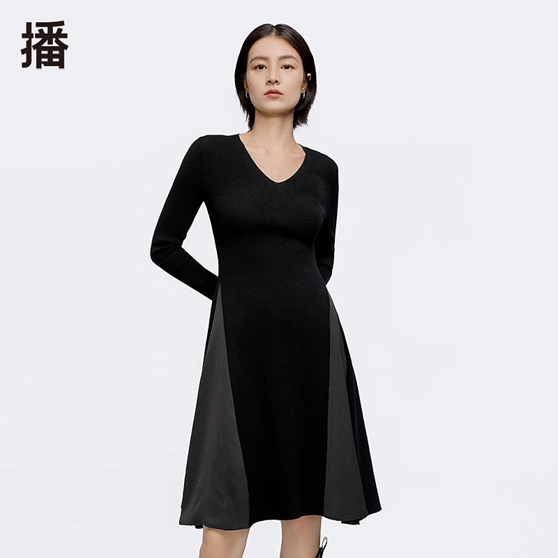 broadcast/播季通勤气质修身连衣裙热力感BDQ1LD0404