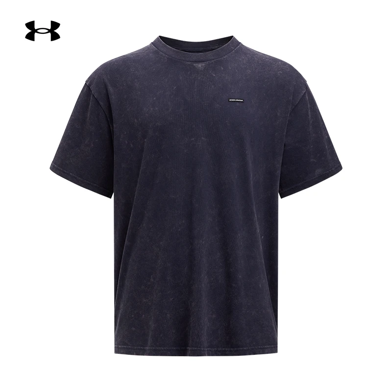安德玛官方【库里同款】UA男子水洗高克重运动休闲短袖T恤1389147