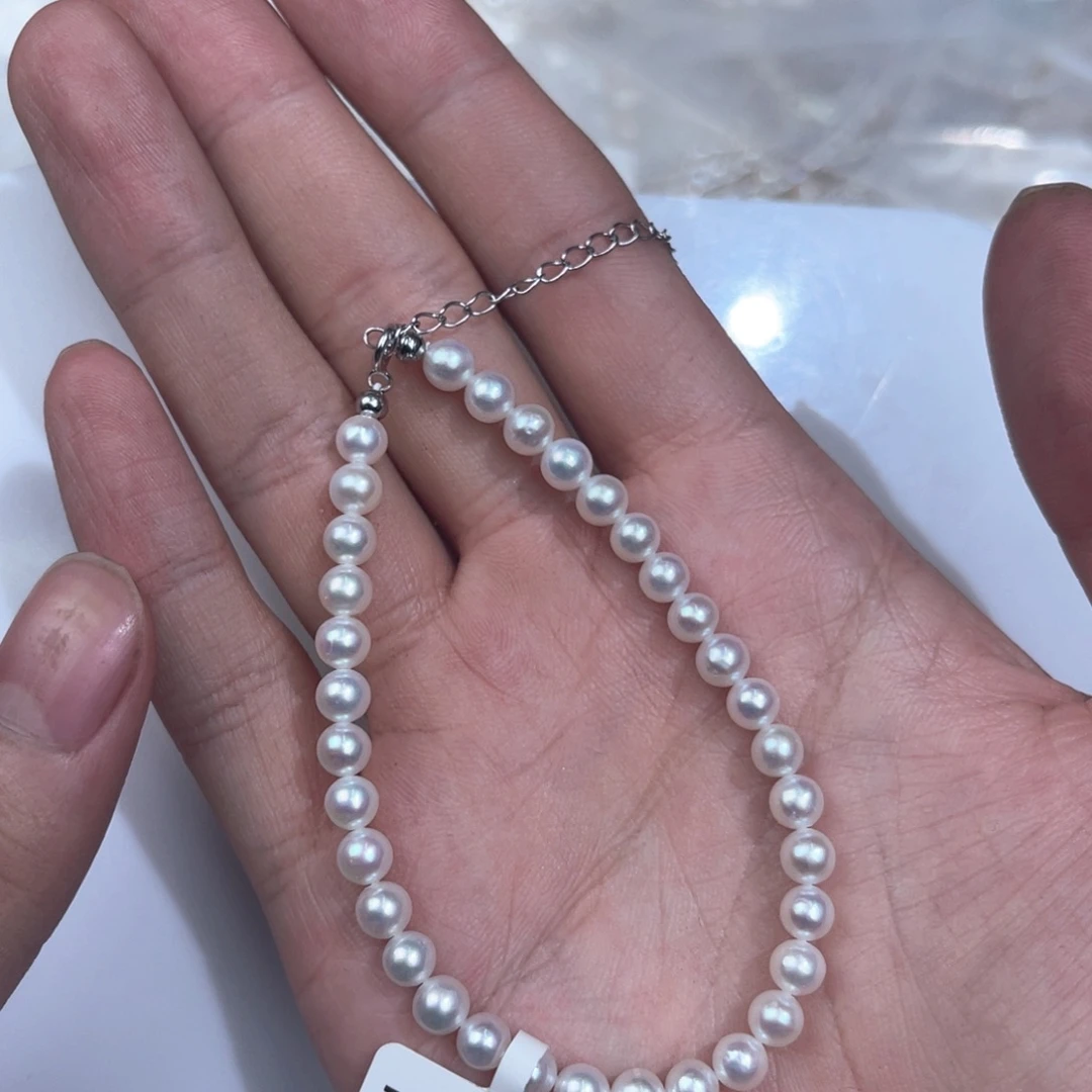 银S925镶嵌天然珍珠淡水珍珠