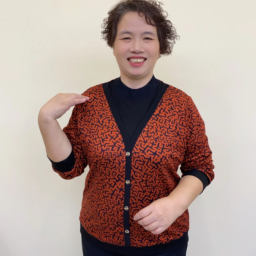 秋季中老年洋气妈妈装常规休闲风圆领碎花法式时尚减龄长袖6609