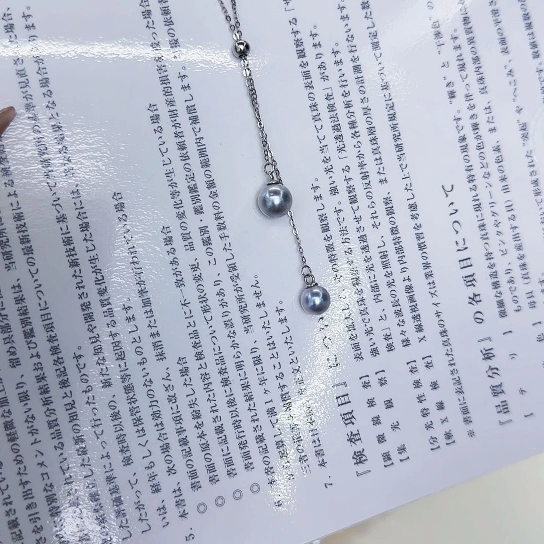 淡水珍珠银S925镶嵌颈饰