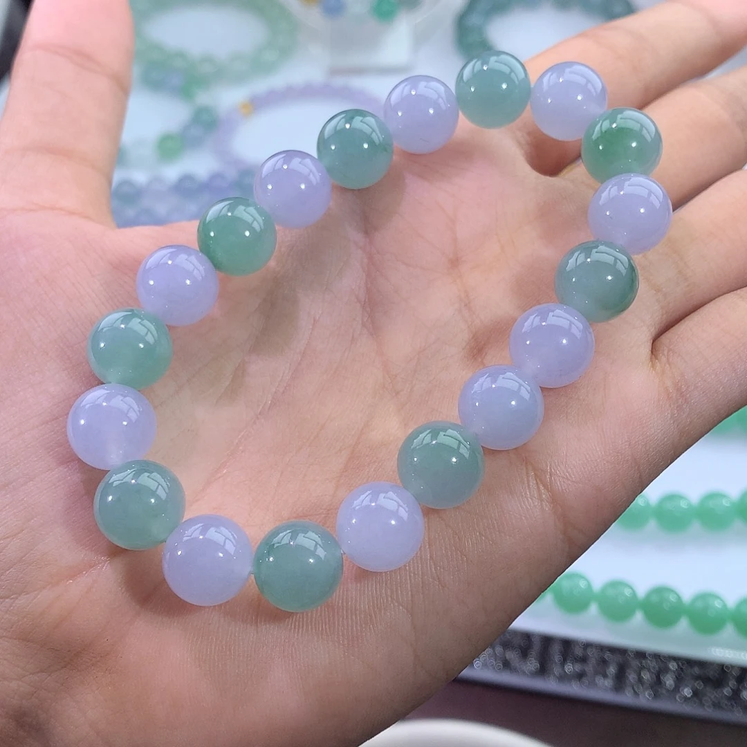 未镶嵌手链翡翠冰胶马卡龙手串
