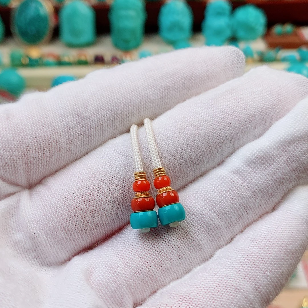 未镶嵌绿松石珠宝半成品