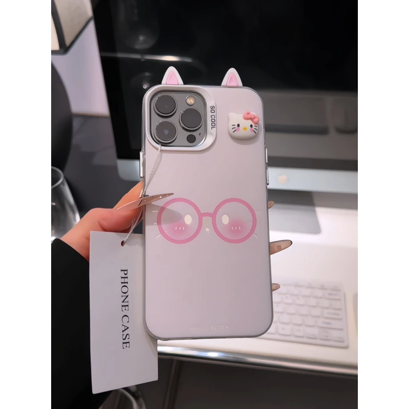 镜框kt适用苹果17手机壳iPhone16pro彩银华为p80小众oppo小米vivo