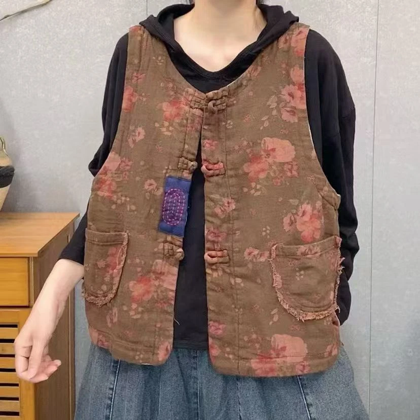 926双纱盘扣马甲 四色 均码90-150斤