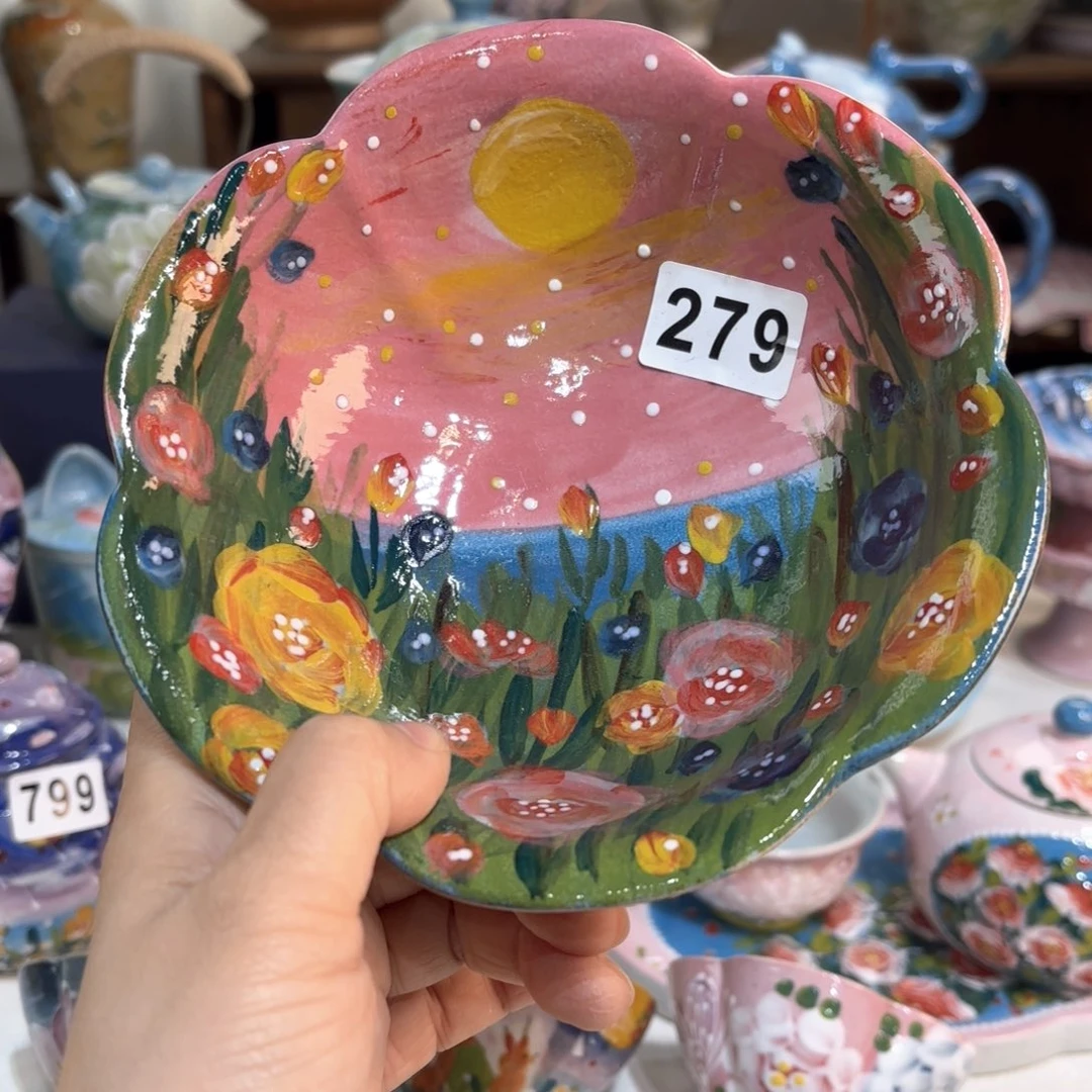 景德镇手绘高温釉下彩陶瓷茶具