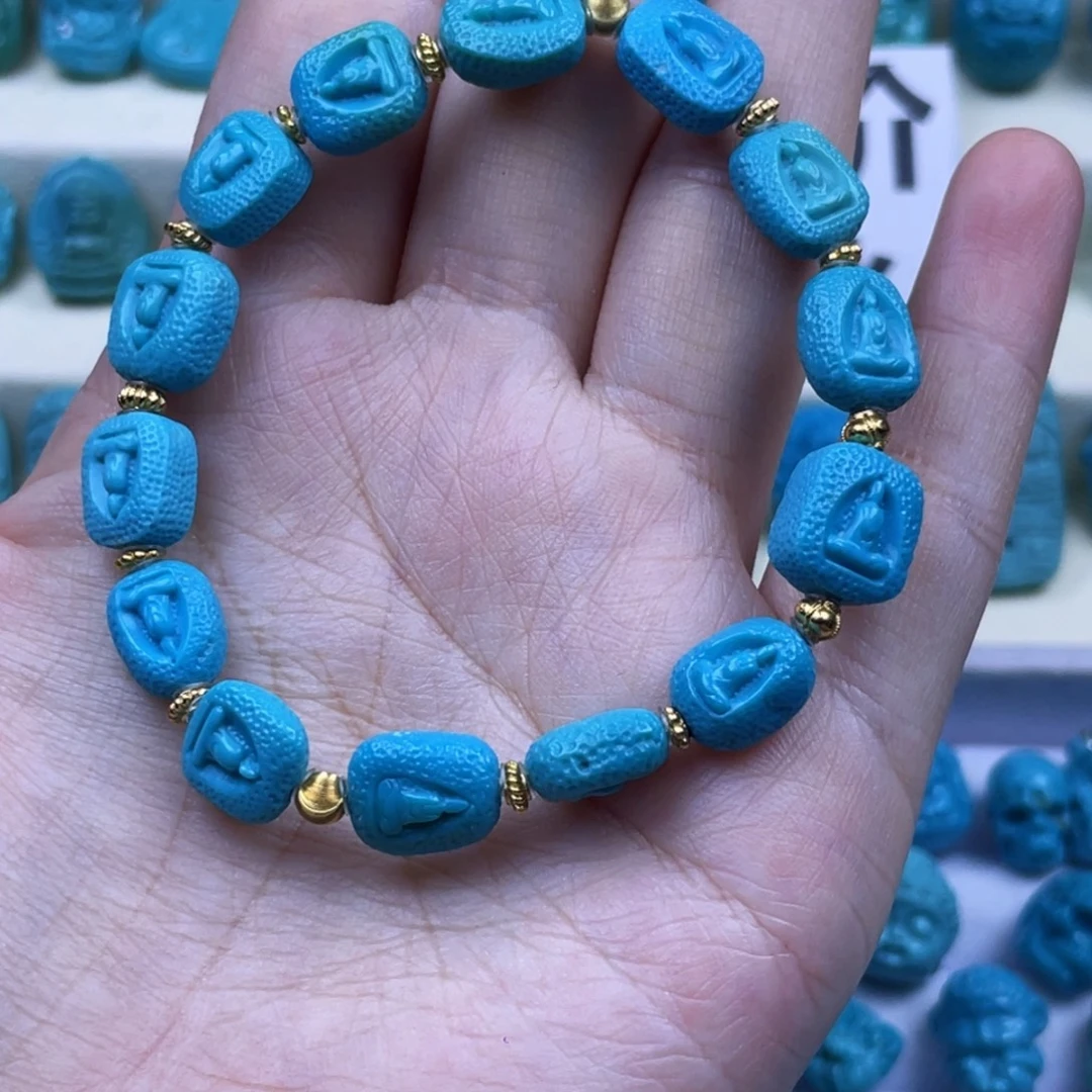 绿松石未镶嵌天然原矿绿松石雕件