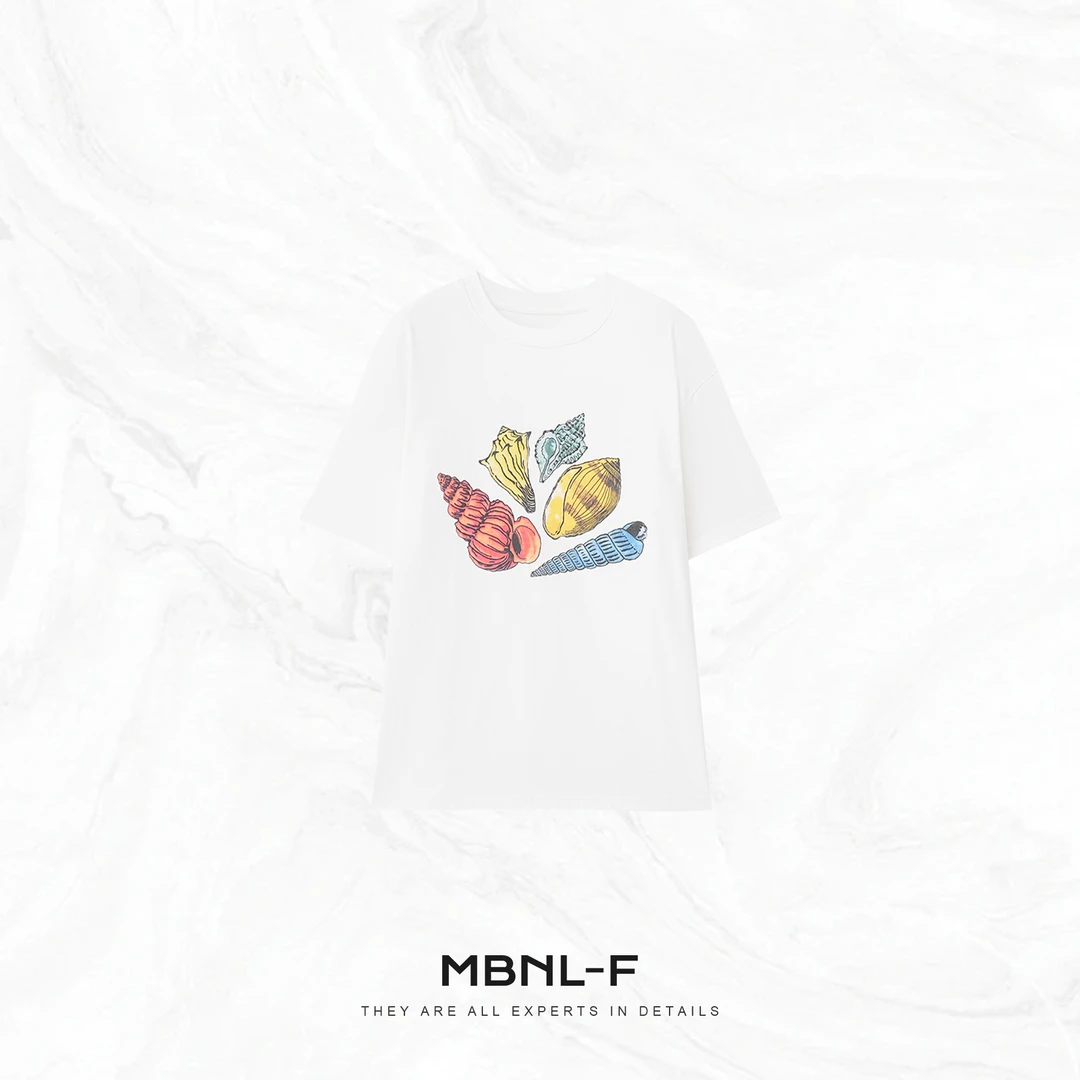 MBNL-F "海滩日记" 日常百搭圆领全棉短袖T恤 秦磊XM-XT038