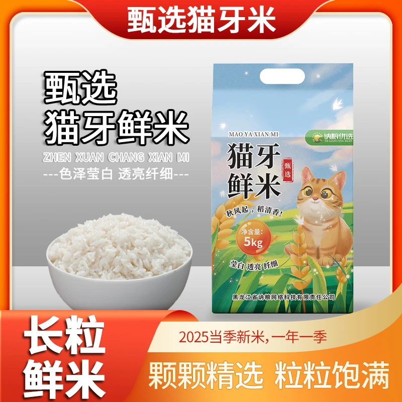 【25年猫牙米】香米长粒米现磨大米不抛光不打蜡