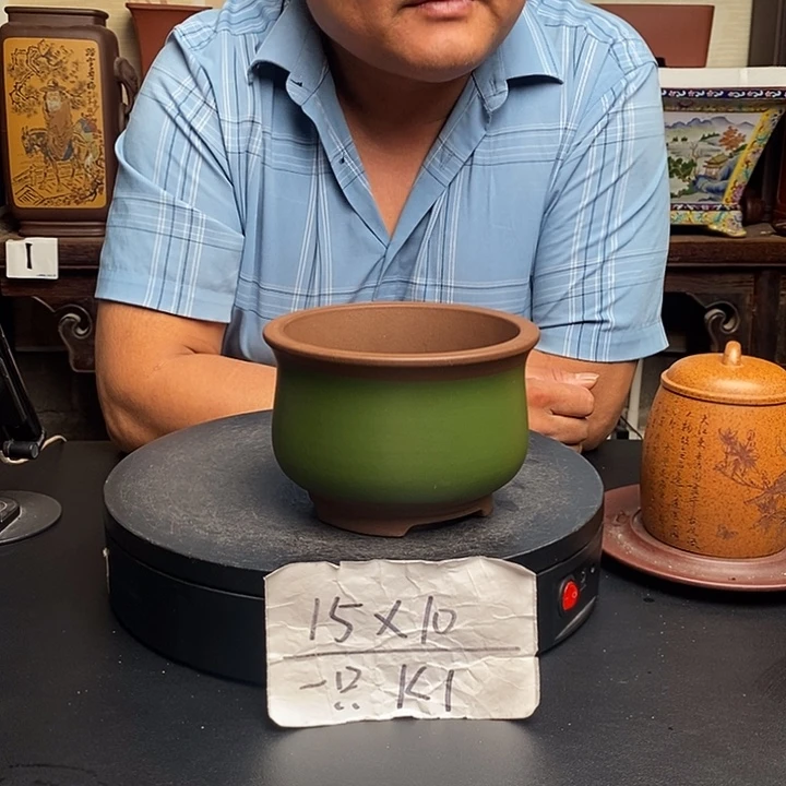 紫砂花盆货号一只KK1