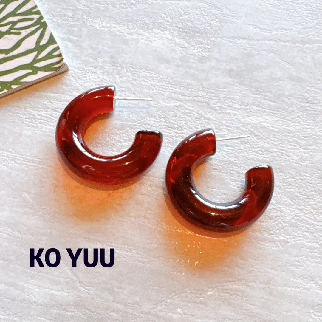 铜合金树脂耳饰 【雨桐高奢饰品】耳环CC00150