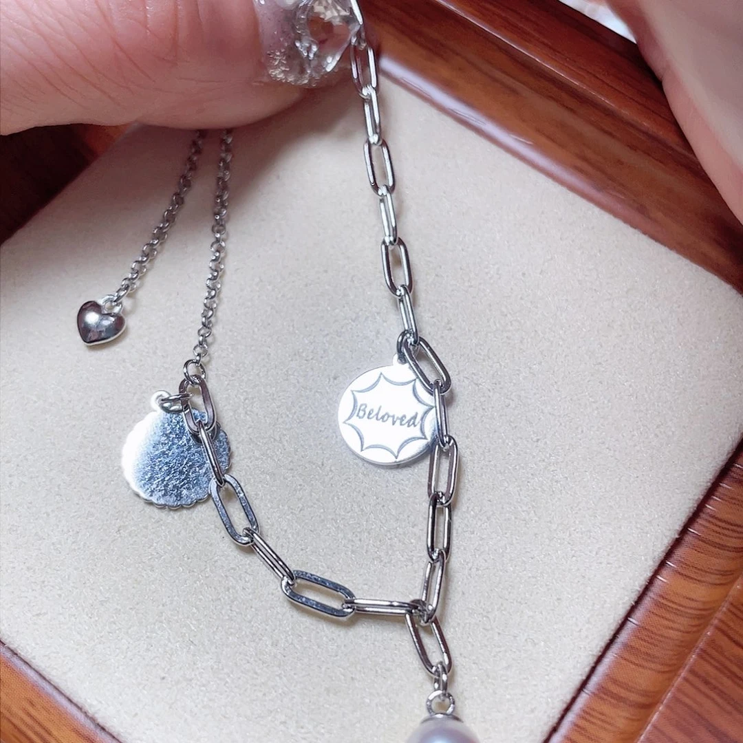 海水珍珠手链银S925镶嵌