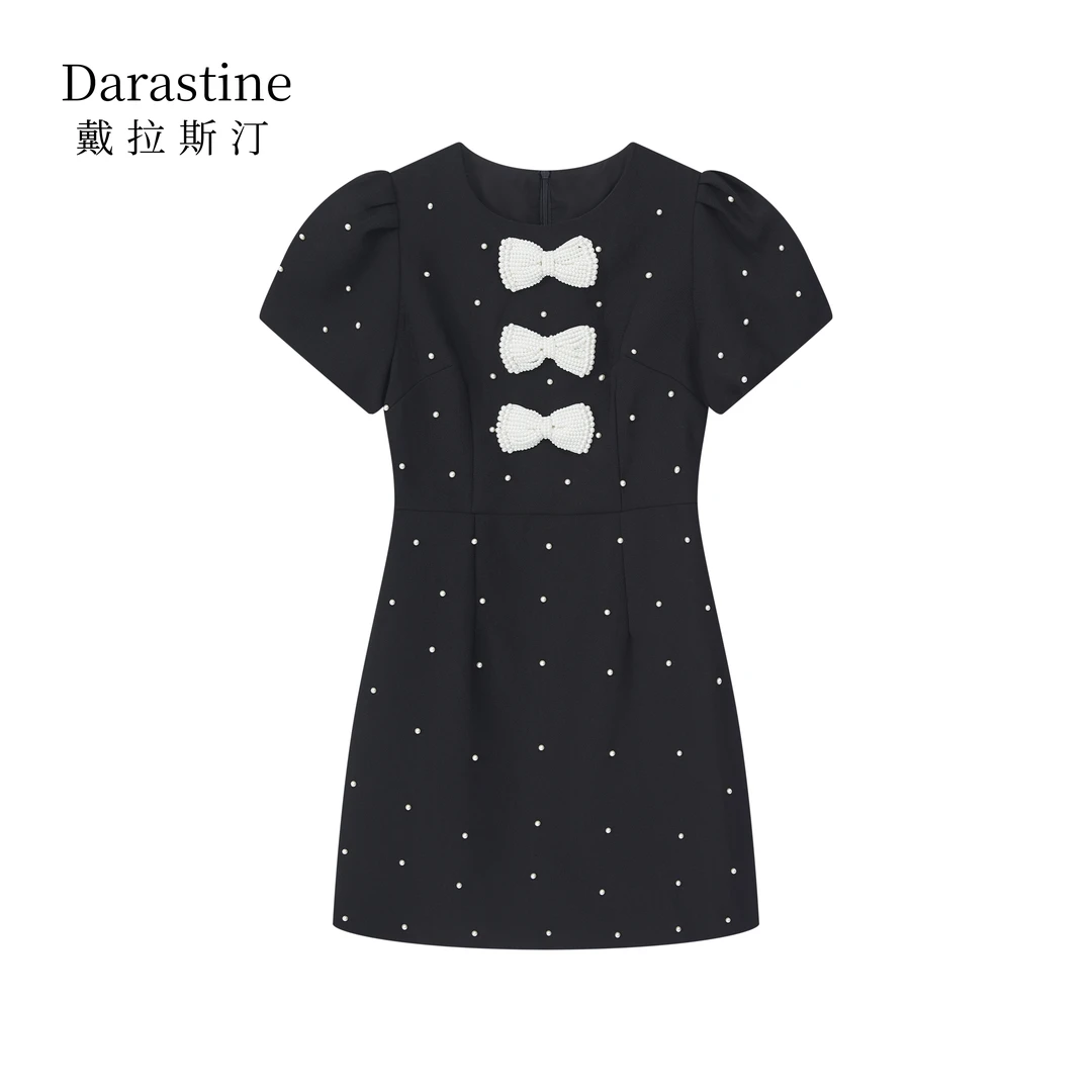 【高高甄选】Darastine戴拉斯汀设计感蝴蝶结休闲气质连衣裙9825
