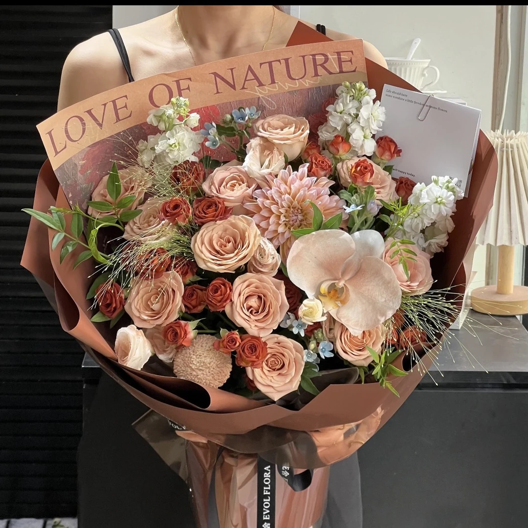 韩风初恋纸纯色纸单色欧雅鲜花包装纸防水花束包装纸花艺花店包花