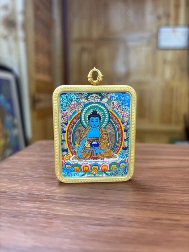 热贡纯手绘唐卡【药师佛】