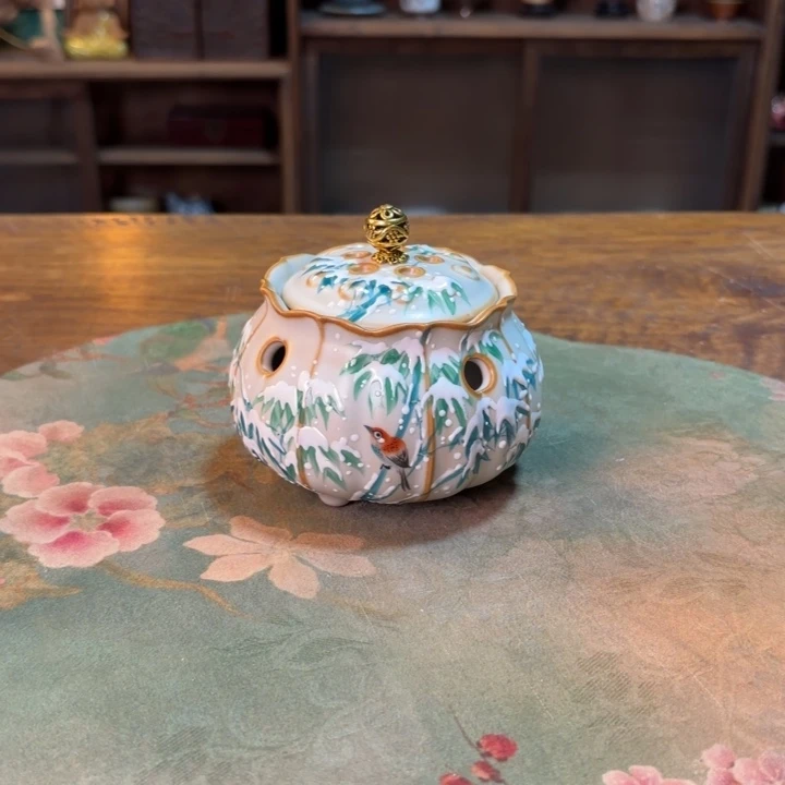 柴烧纯手工手绘陶瓷