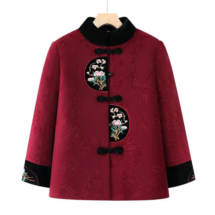 中老年人冬装棉衣女加绒加厚妈妈棉袄60岁70老人奶奶太太冬季衣服