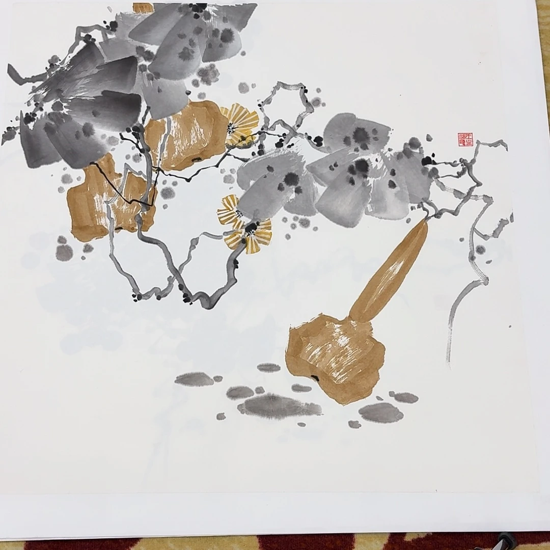 国画四尺斗方花鸟