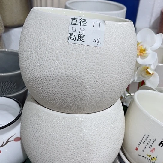 多肉绿植陶瓷花盆9.9包邮，有孔