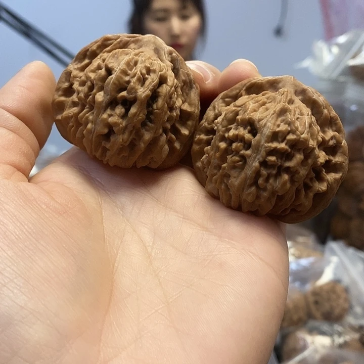 把件文玩核桃45红皮四座楼