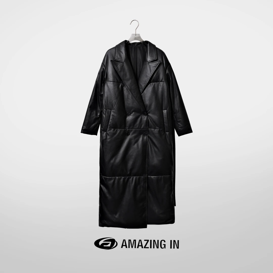 AMAZING IN 欧美奢华时尚绵羊皮长款鹅绒服 A231211-JC-LH-E0138