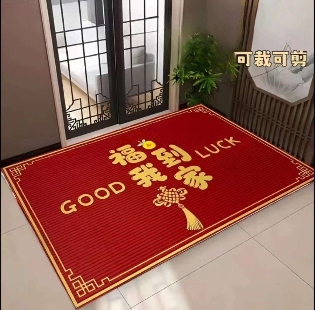 破价到手两件红色入户水晶绒吸水垫浴室卫生间速干脚儿童垫台面LG