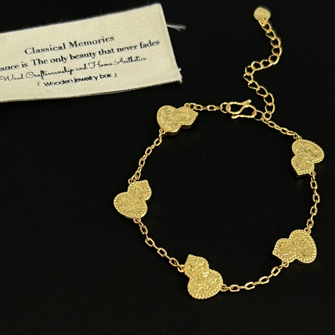 铜合金锆石手链 【浮金福禄】葫芦手链