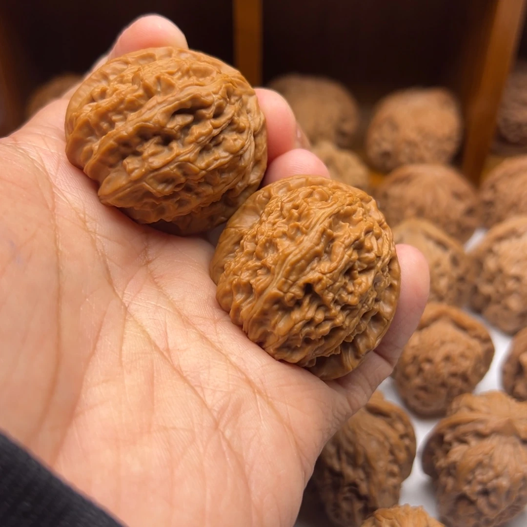 吊坠文玩核桃40全品天残脚三角白