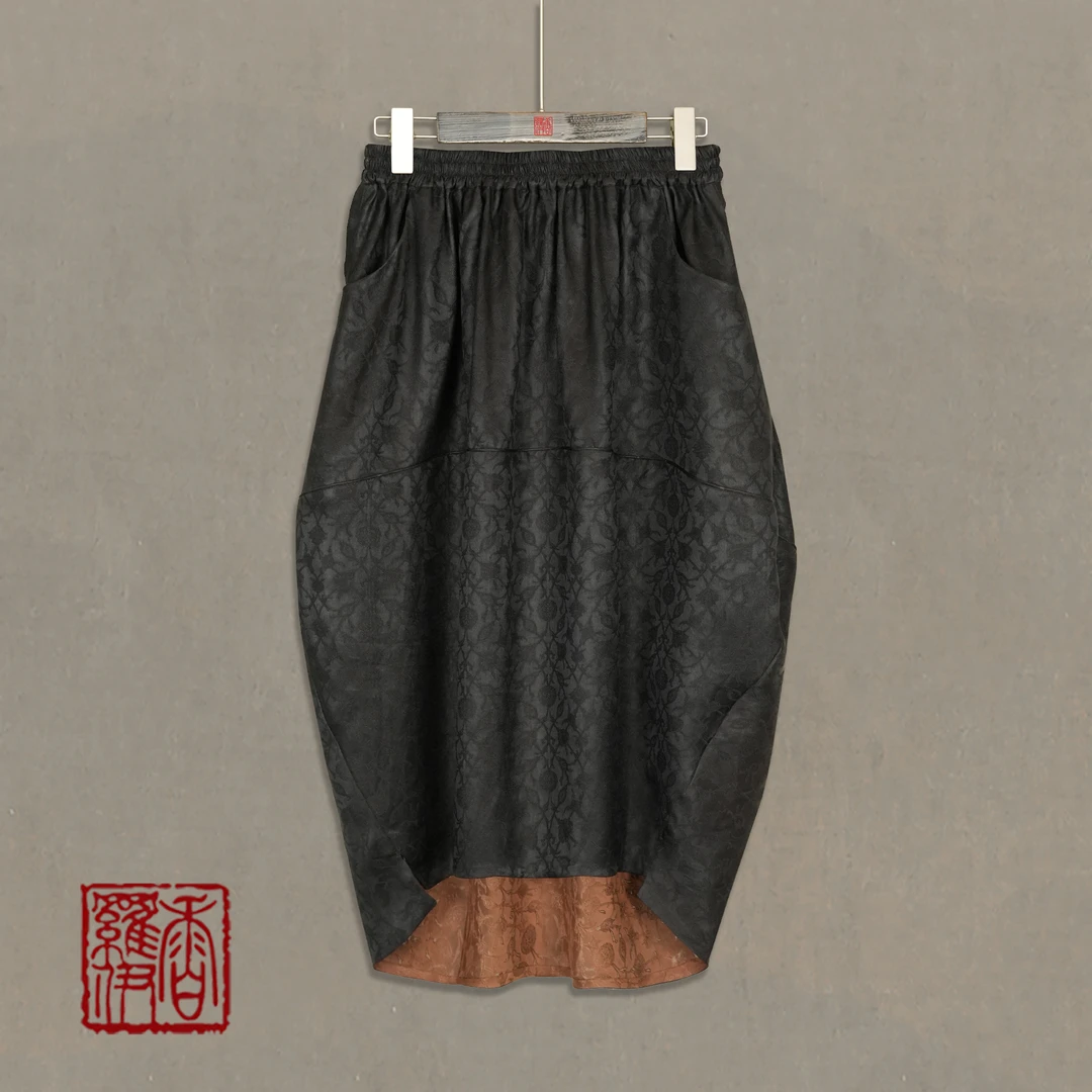 香罗伊【提墨】传统中式提花裤子