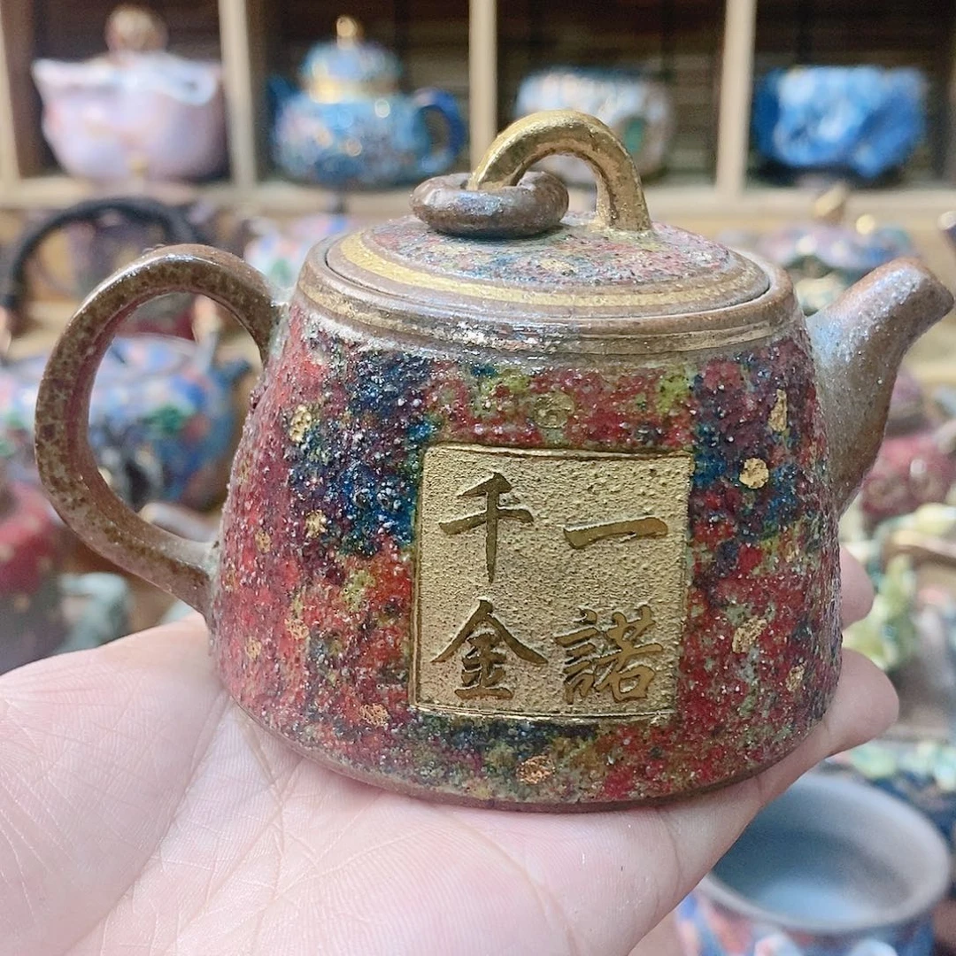 粗陶志野柴烧茶器