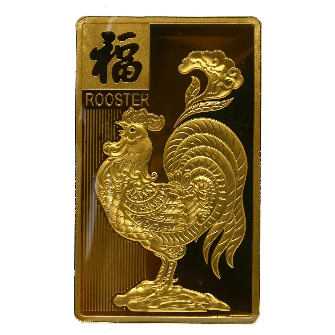 CBAI/菜百AQH鸡年生肖投资金条足金999.9‰