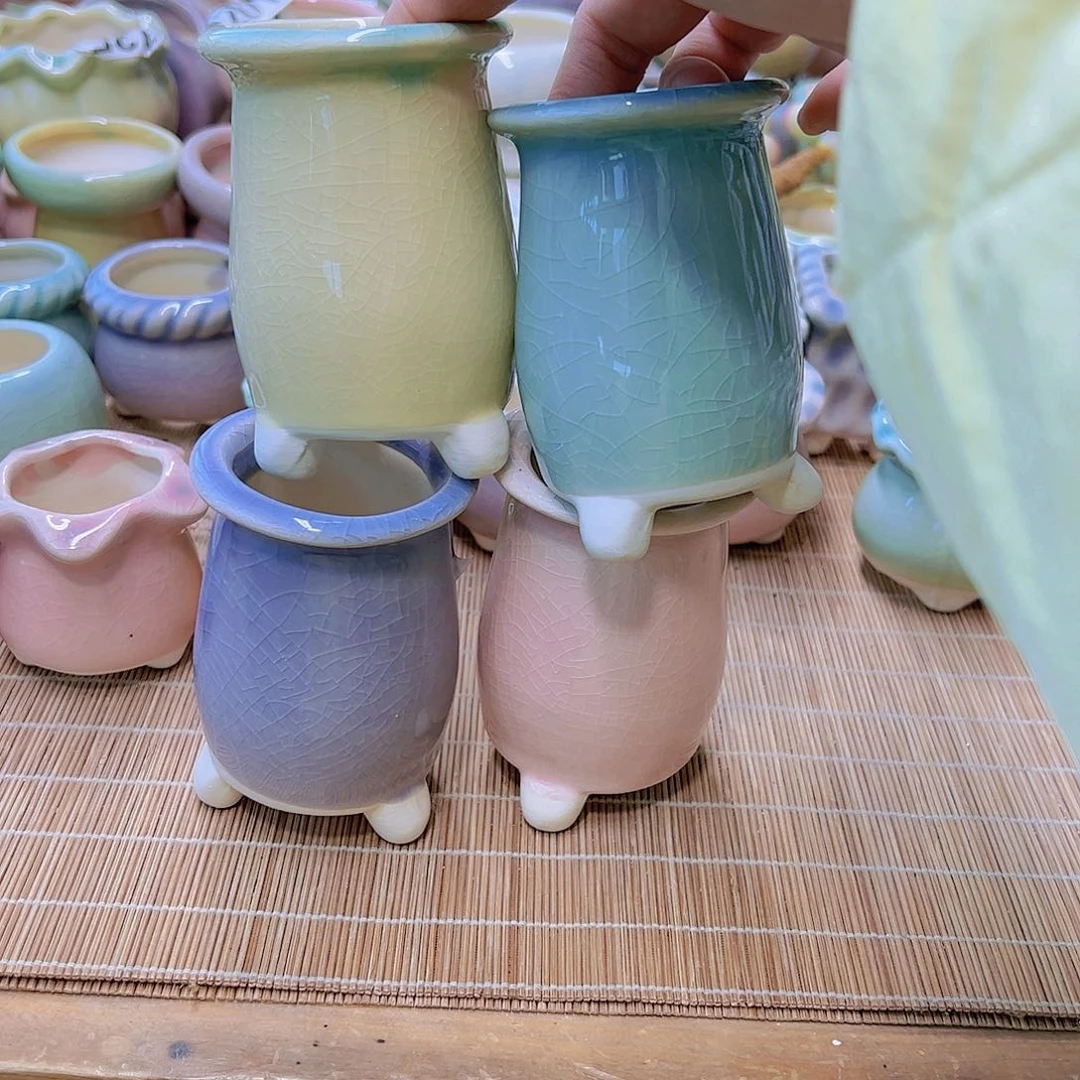 红陶陶瓷花盆当场满12包邮