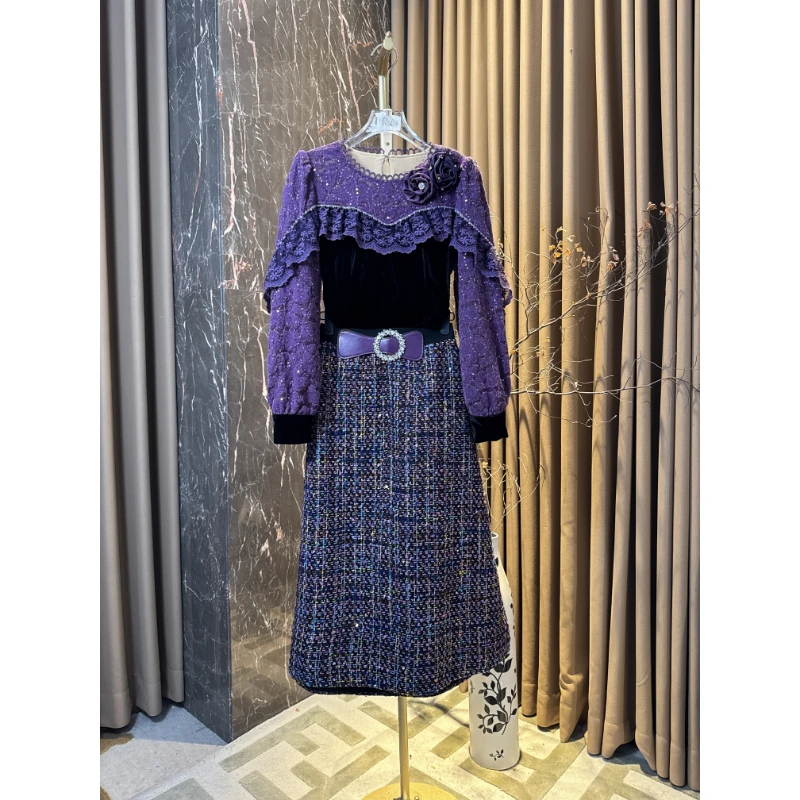 芙娜妮轻奢秋冬新款小众设计衬衫气质显瘦名媛女装两件套F2510350