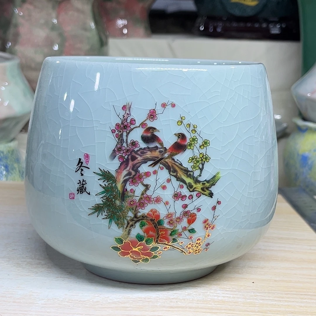 陶瓷绿植多肉微瑕花盆外口径：12*12无孔