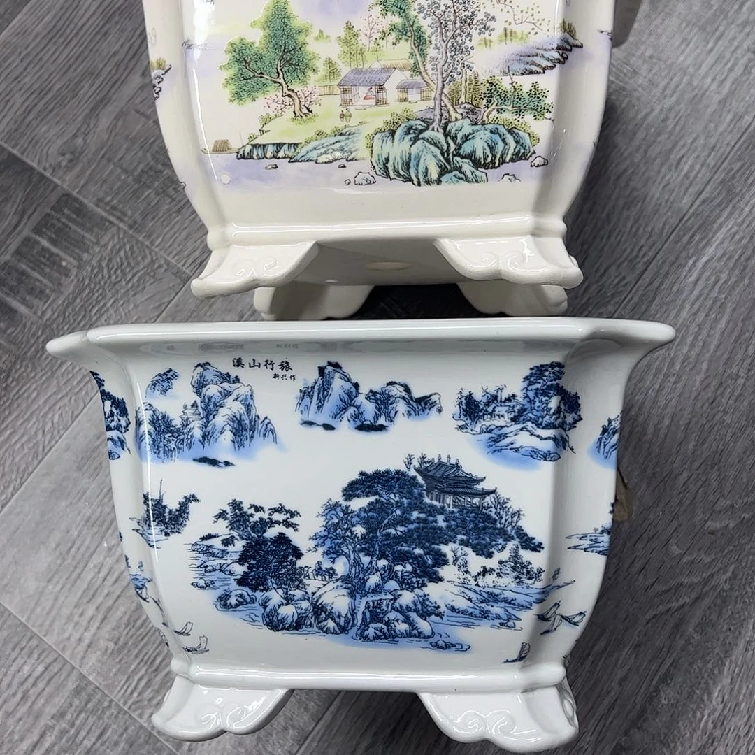 老***孟花盆紫砂152号瑕疵2个22/14cm