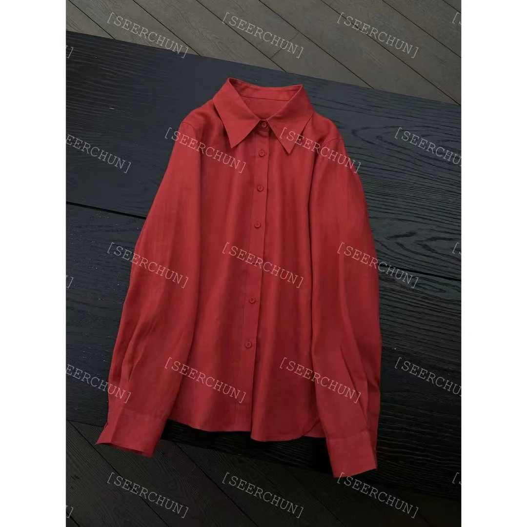 SEER CHUN高品质极简亚麻衬衫51300