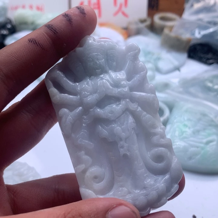 翡翠未镶嵌颈饰保真天然a货翡翠