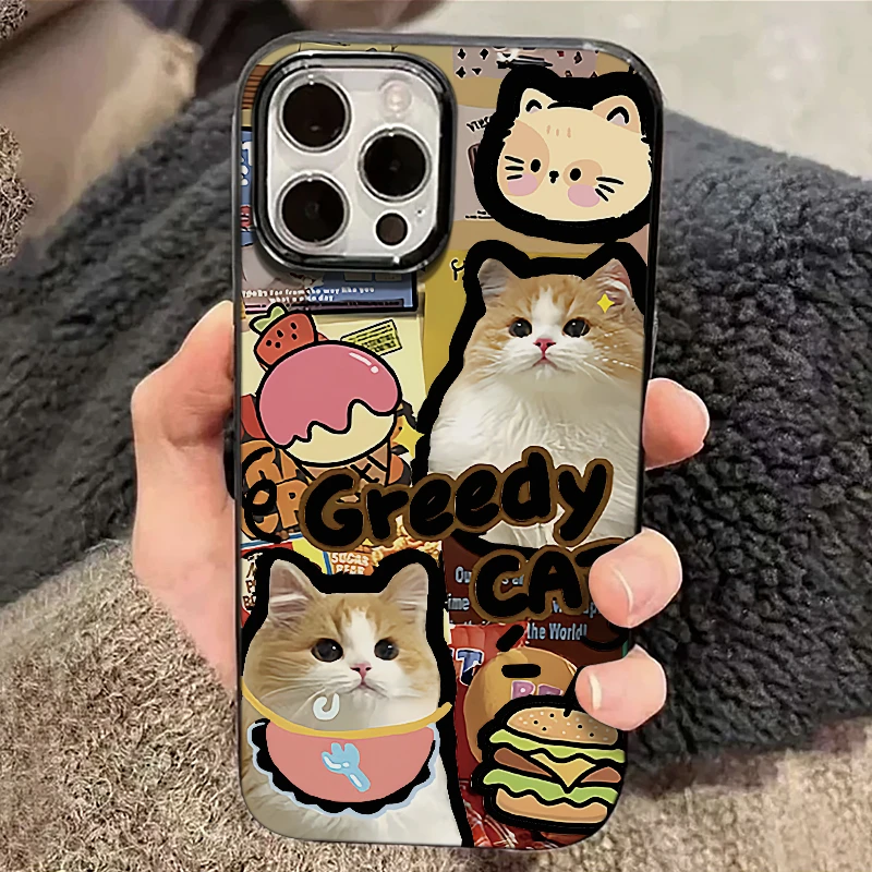 夕与空汉堡猫咪小狗适用苹果16/15proamx手机壳华为P70vivo小米14