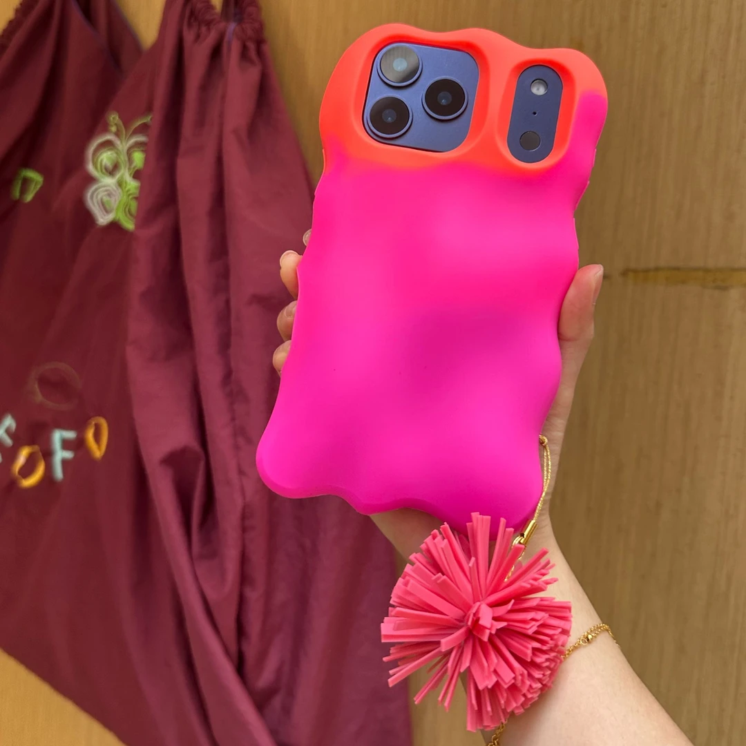 CLICHE原创设计硅胶波浪手机壳适用iPhone17ProMax女生情侣学生