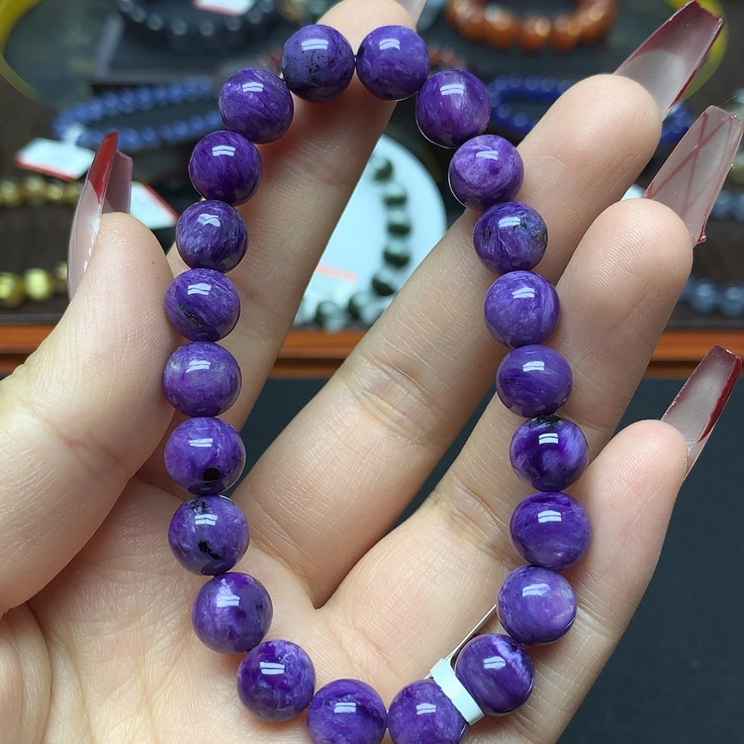 查罗石（紫龙晶）手串未镶嵌手链