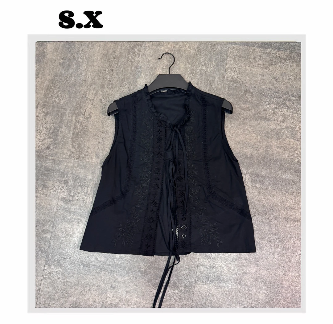 S.X 2025春夏新款 小众款背心叠穿马甲