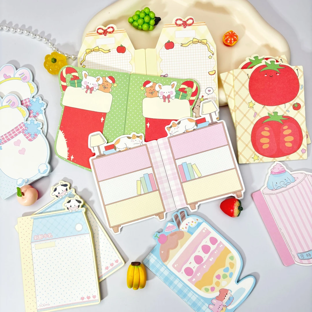 【面包脑袋】原创异形活页可爱甜盐手账便签一包30张120g纸张共25款