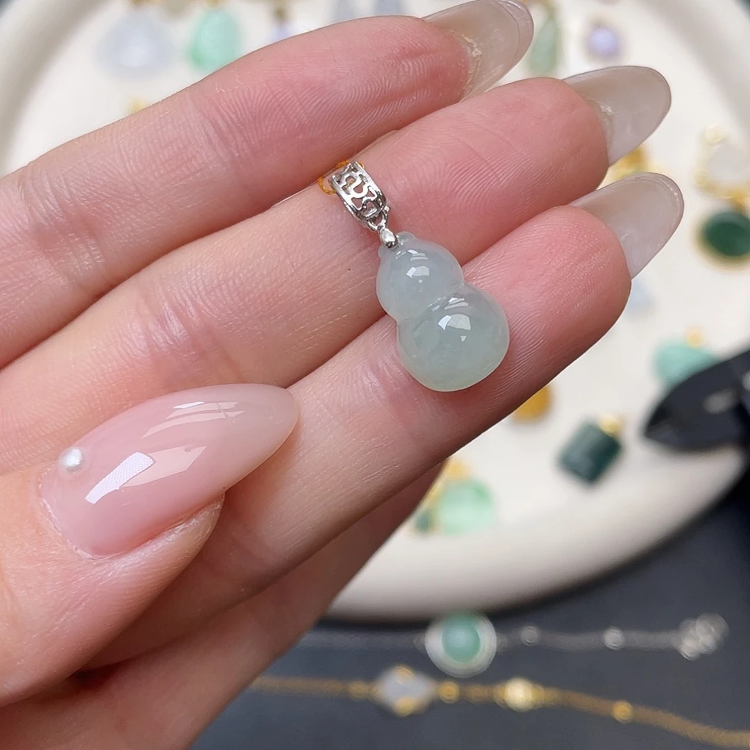 翡翠银S925镶嵌吊坠(不含链)