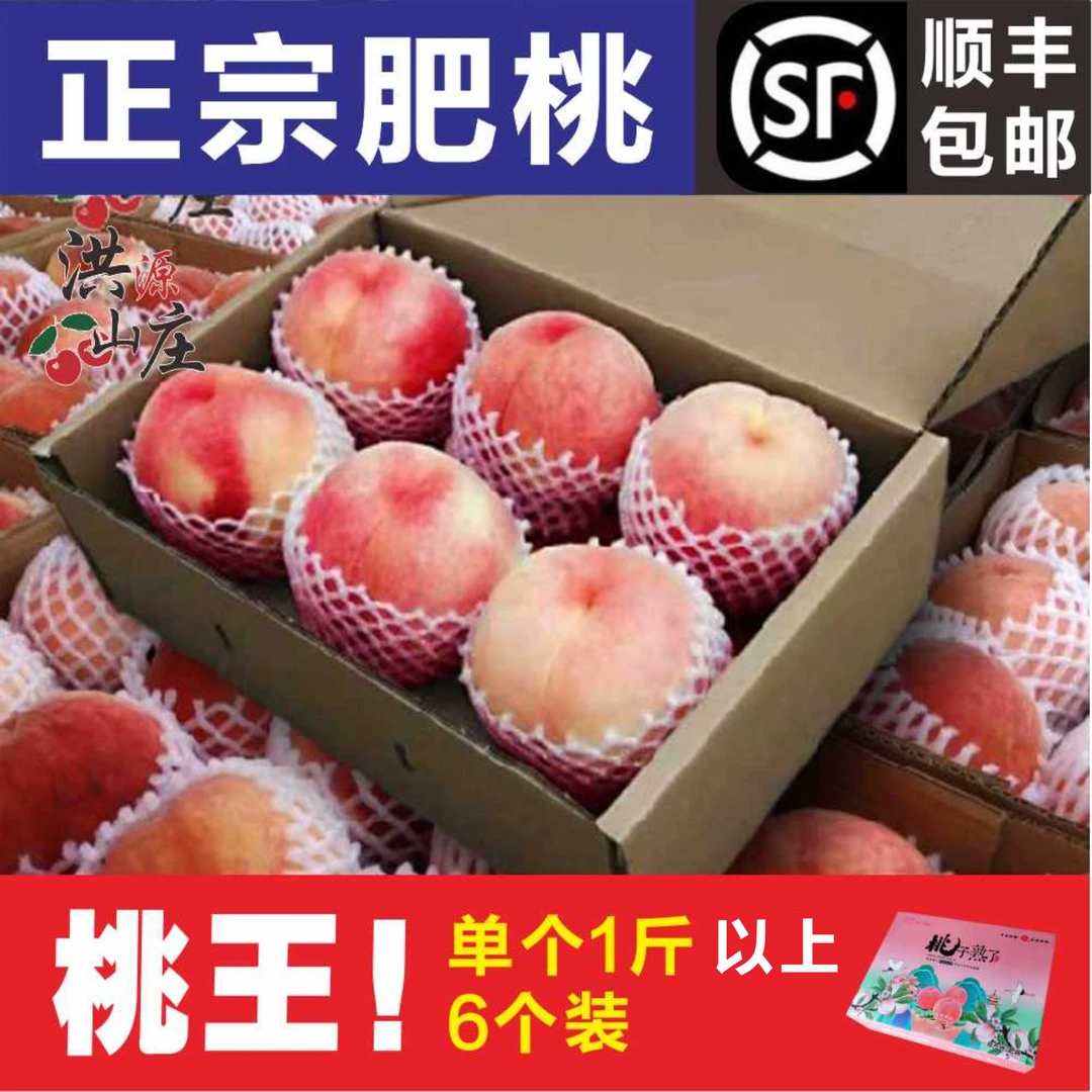 山东特产肥城桃  桃王 豪华礼盒装新鲜甜桃子现摘现发顺丰发货