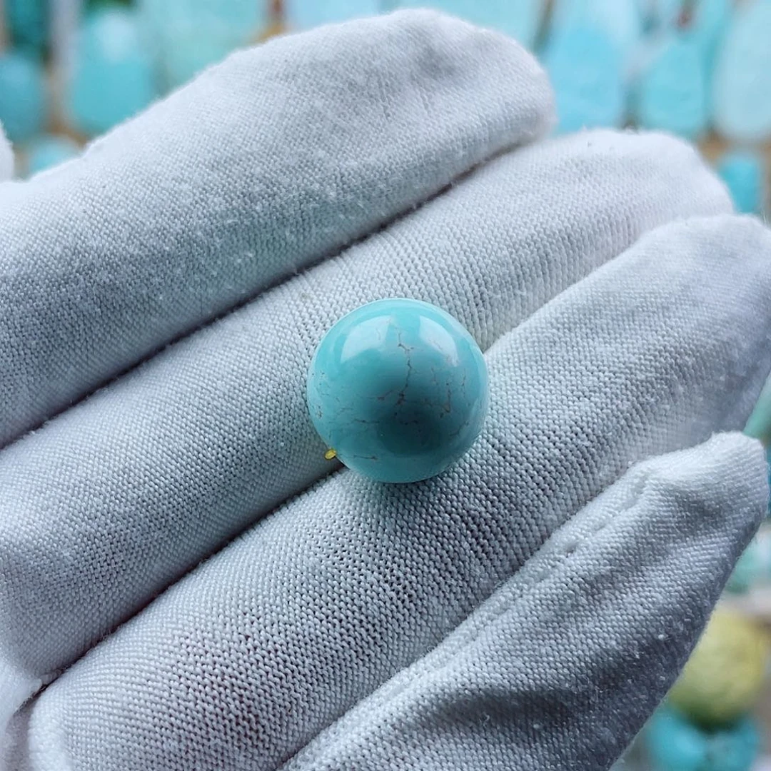 未镶嵌绿松石珠宝奇石13mm