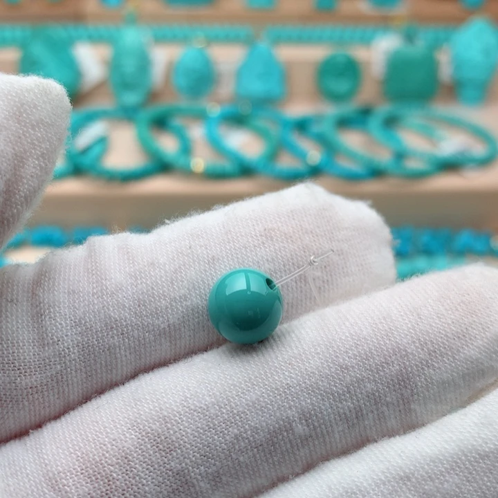 绿松石未镶嵌珠宝奇石8.8mm