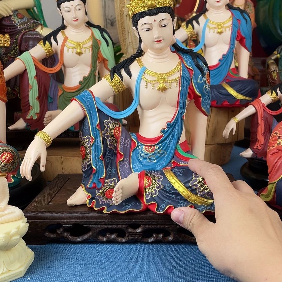 张***伟石材自在观音摆件30摆件高端