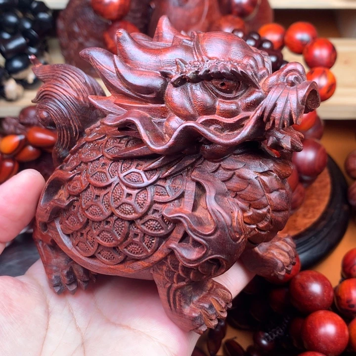 星****木高品质血檀金钱龙龟