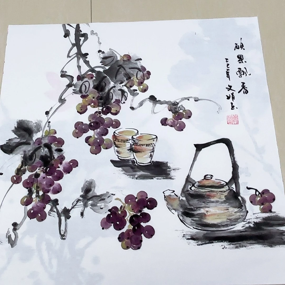 国画国画作品多次