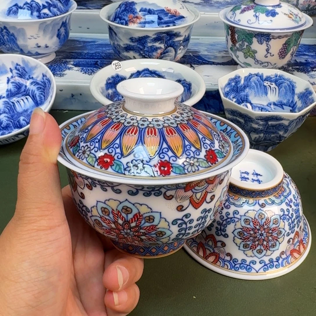 景德镇纯手绘茶具具圆圆276